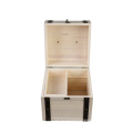 DS Wooden Keepsake Box Versatile Square White High Gloss Desk Storage Organizer Wooden Decorative Box
